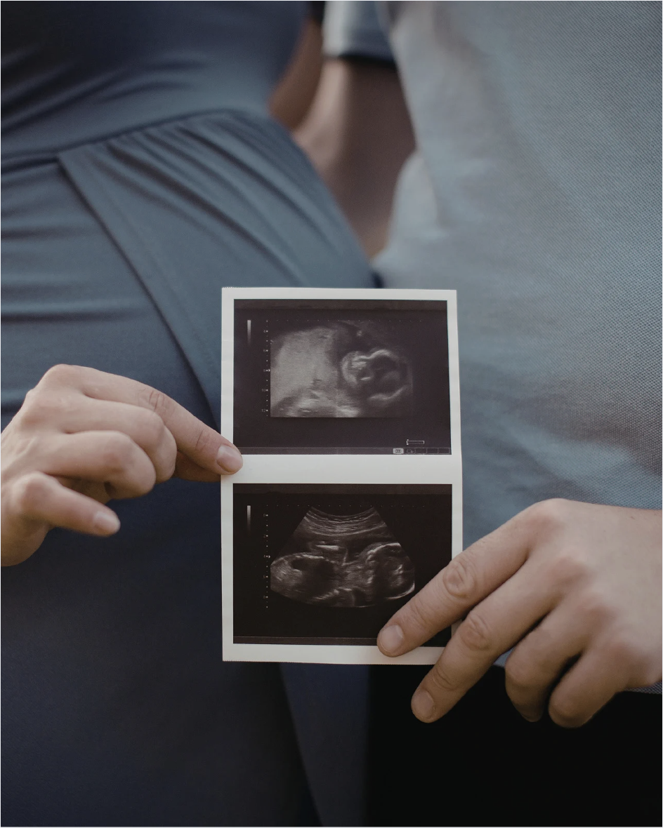 Pregnant couple planning their birth experience