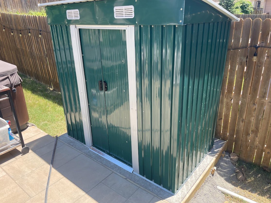 Small pour concrete slabs, prefabbed sheds, prefabbed greenhouses. 