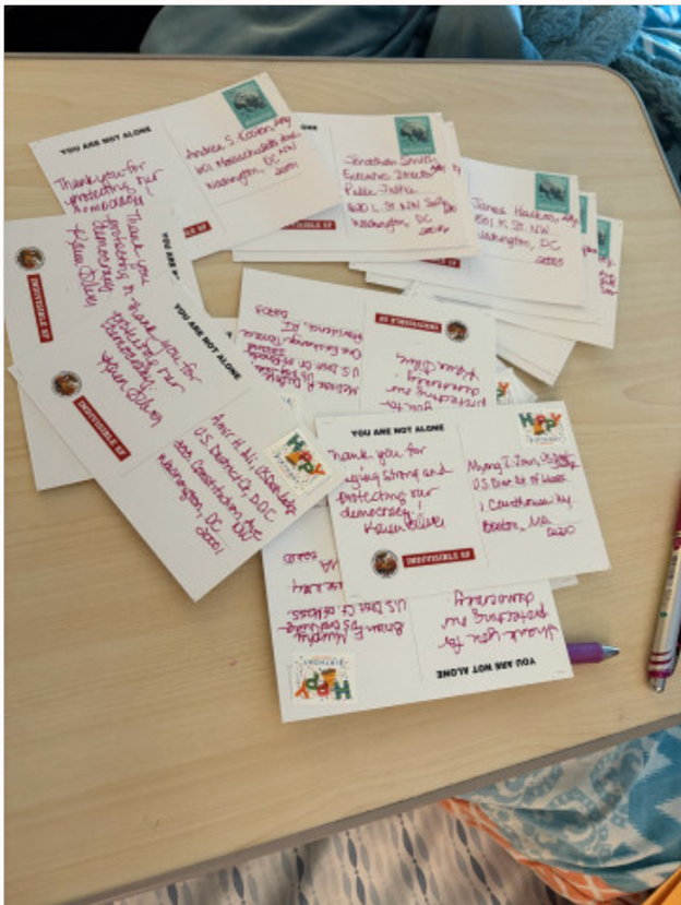 Image of lots of written postcards