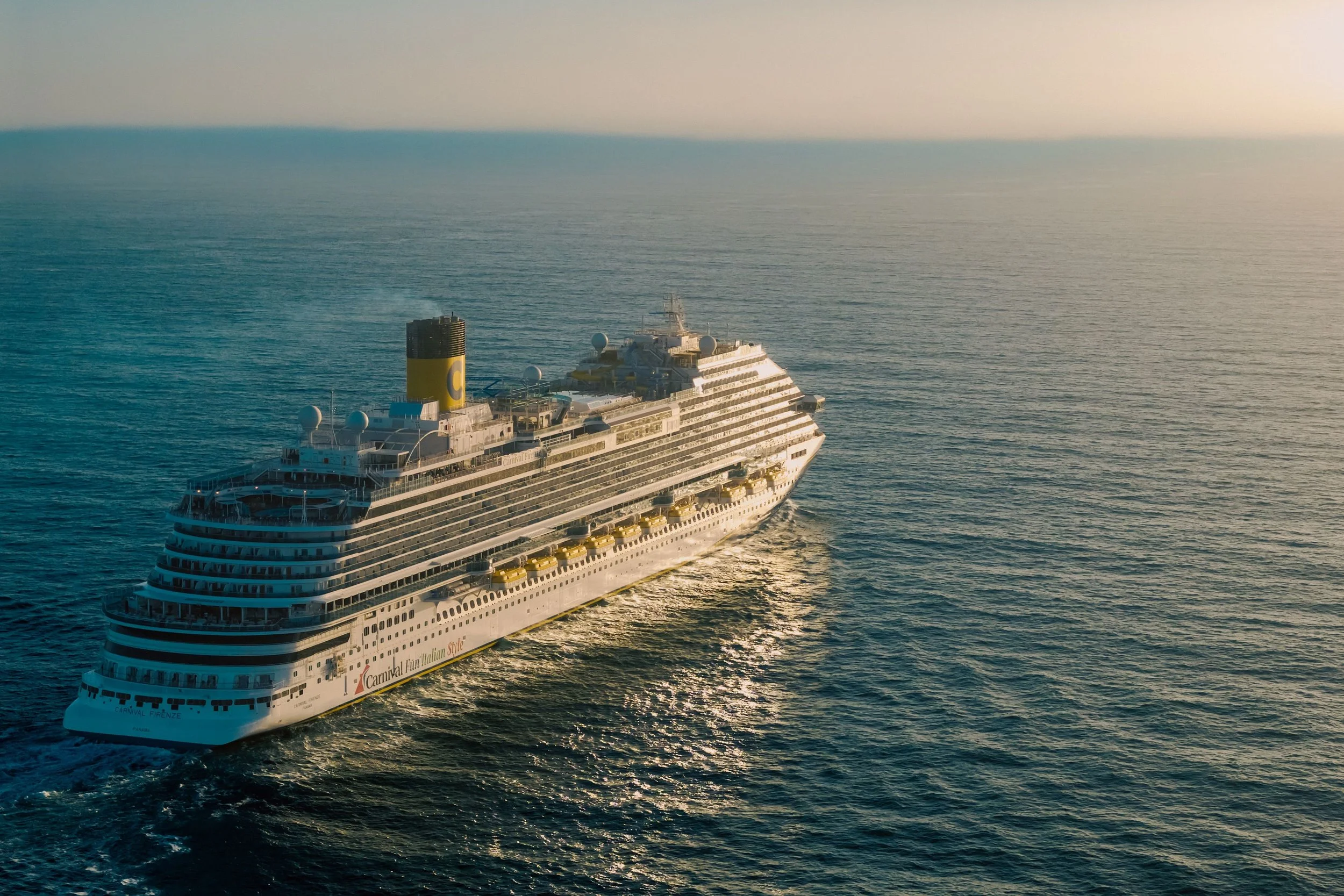 Cruise ship on the ocean