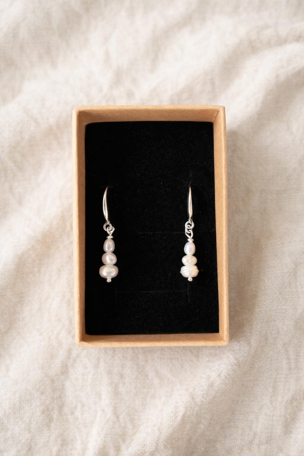 Petite Pearl Drop Earrings