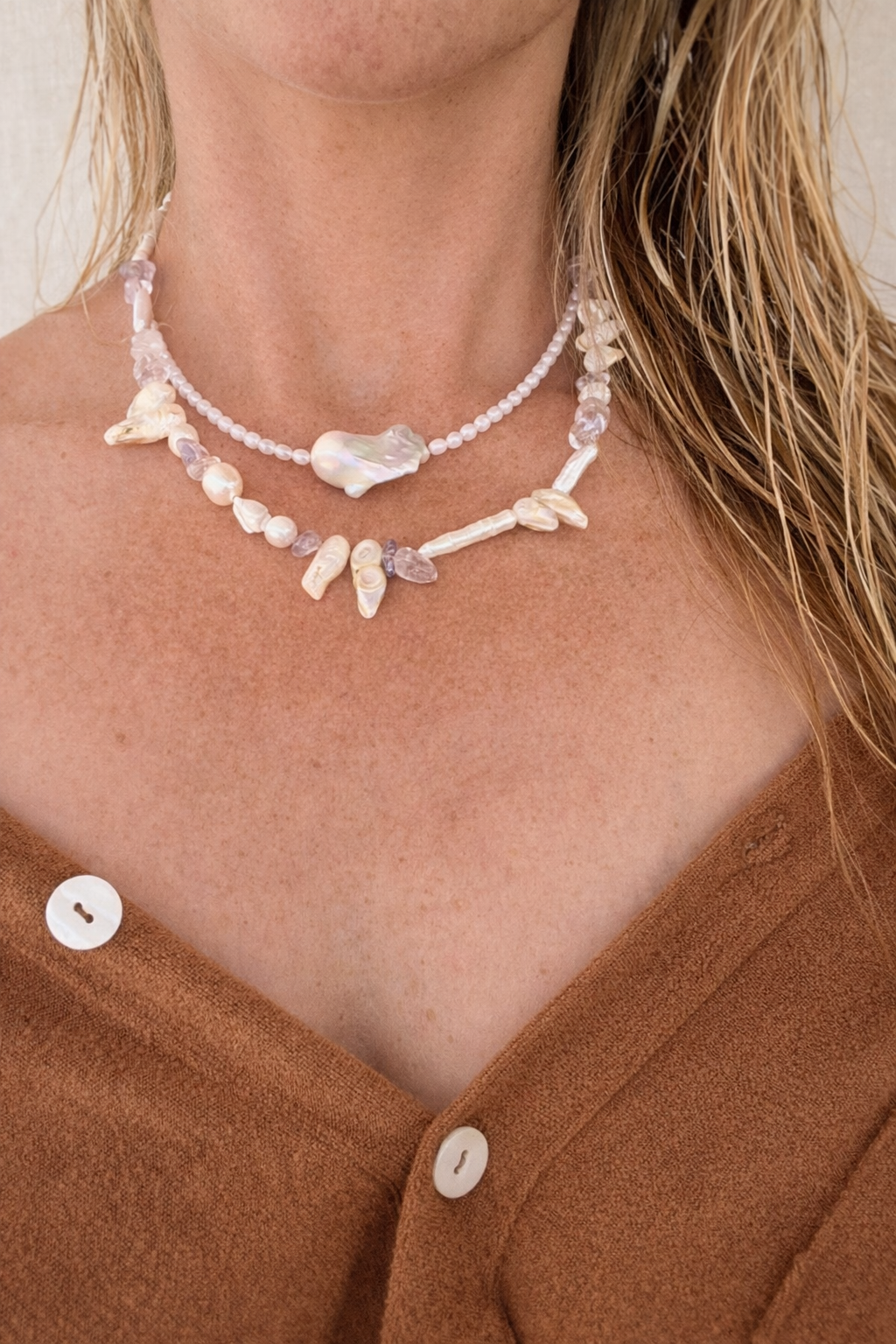 Pearl and Crystal Necklace