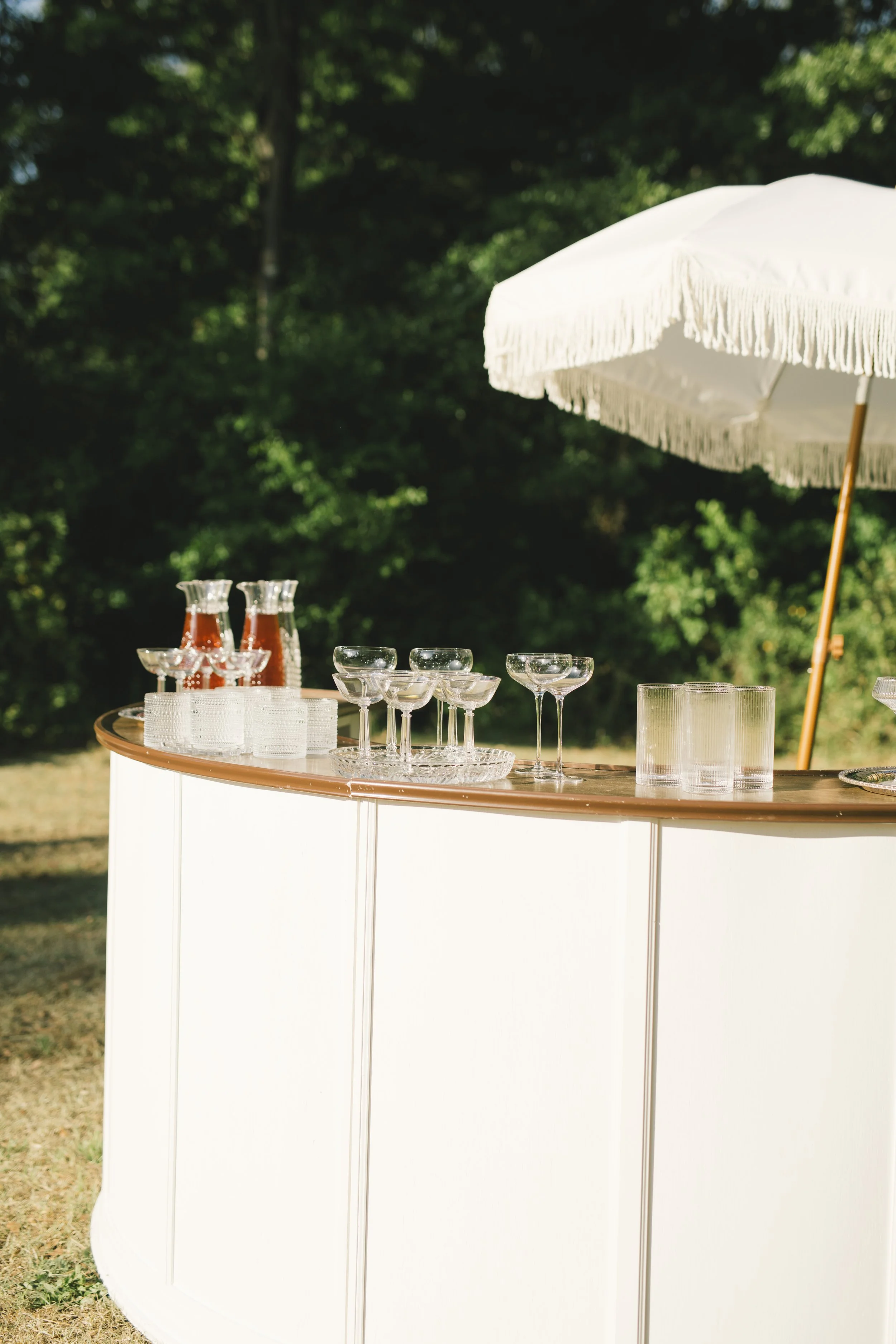 Mobile bar setup for a private event, The Social Hour, offering mobile bars and bartending services in Mount Pleasant, SC