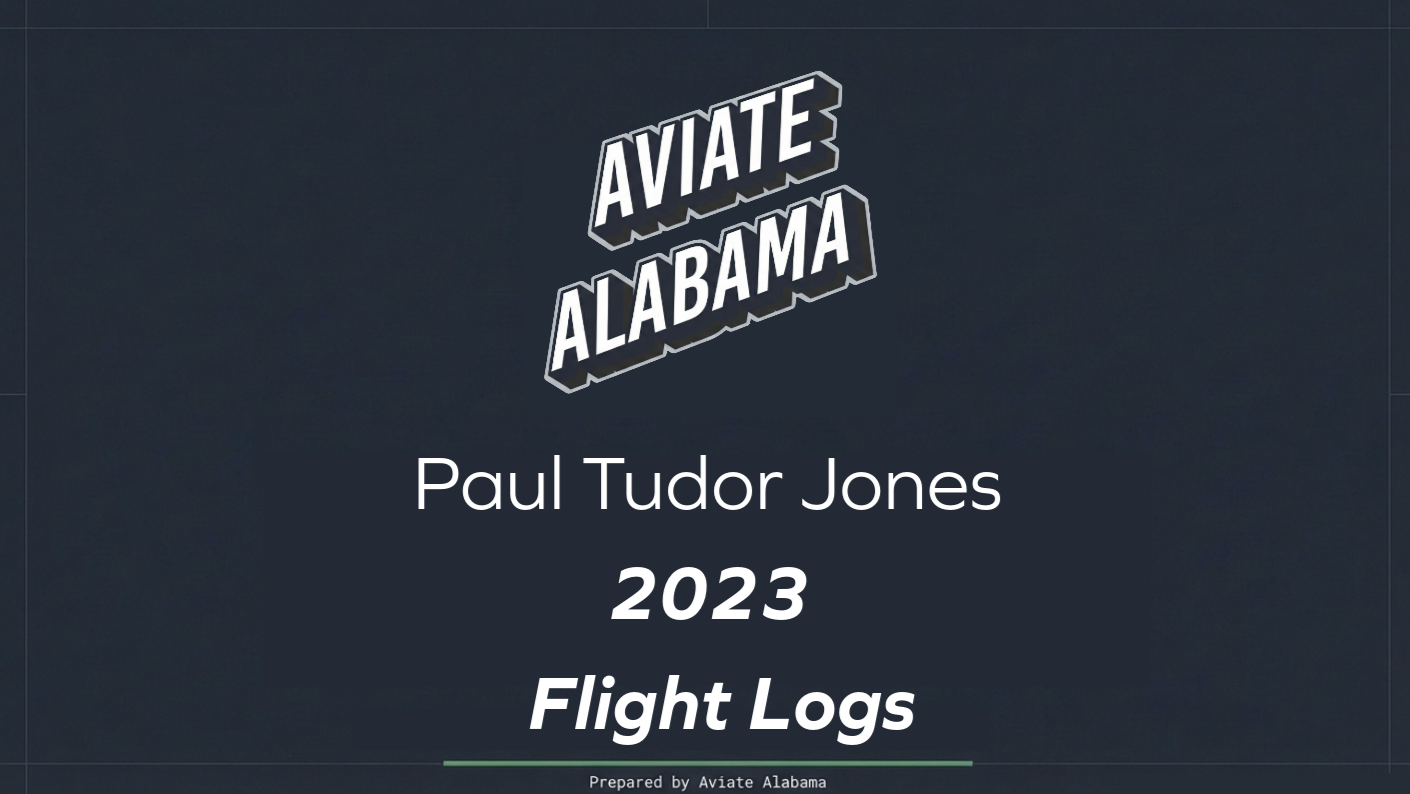 Paul Tudor Jones 2023 Flight Logs
