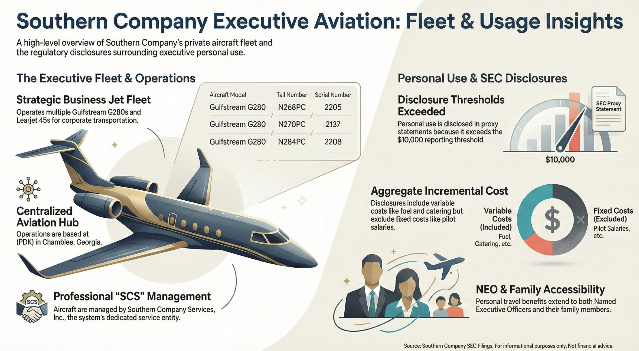 Southern Company Executive Aviation Fleet & Usage Insights