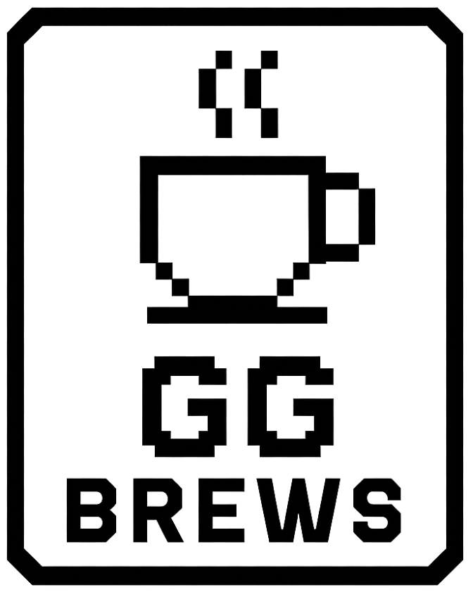 A black and white logo featuring a crown at the top, stylized beer mugs in the middle, and the word "BREWS" at the bottom.