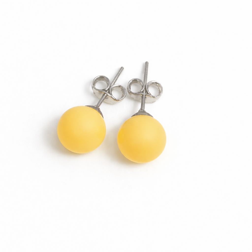 Murano Glass Sphere Stud Earrings