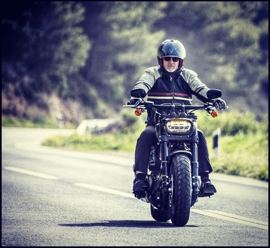 Adriatic coast. Harley-Davidson Fat Bob.