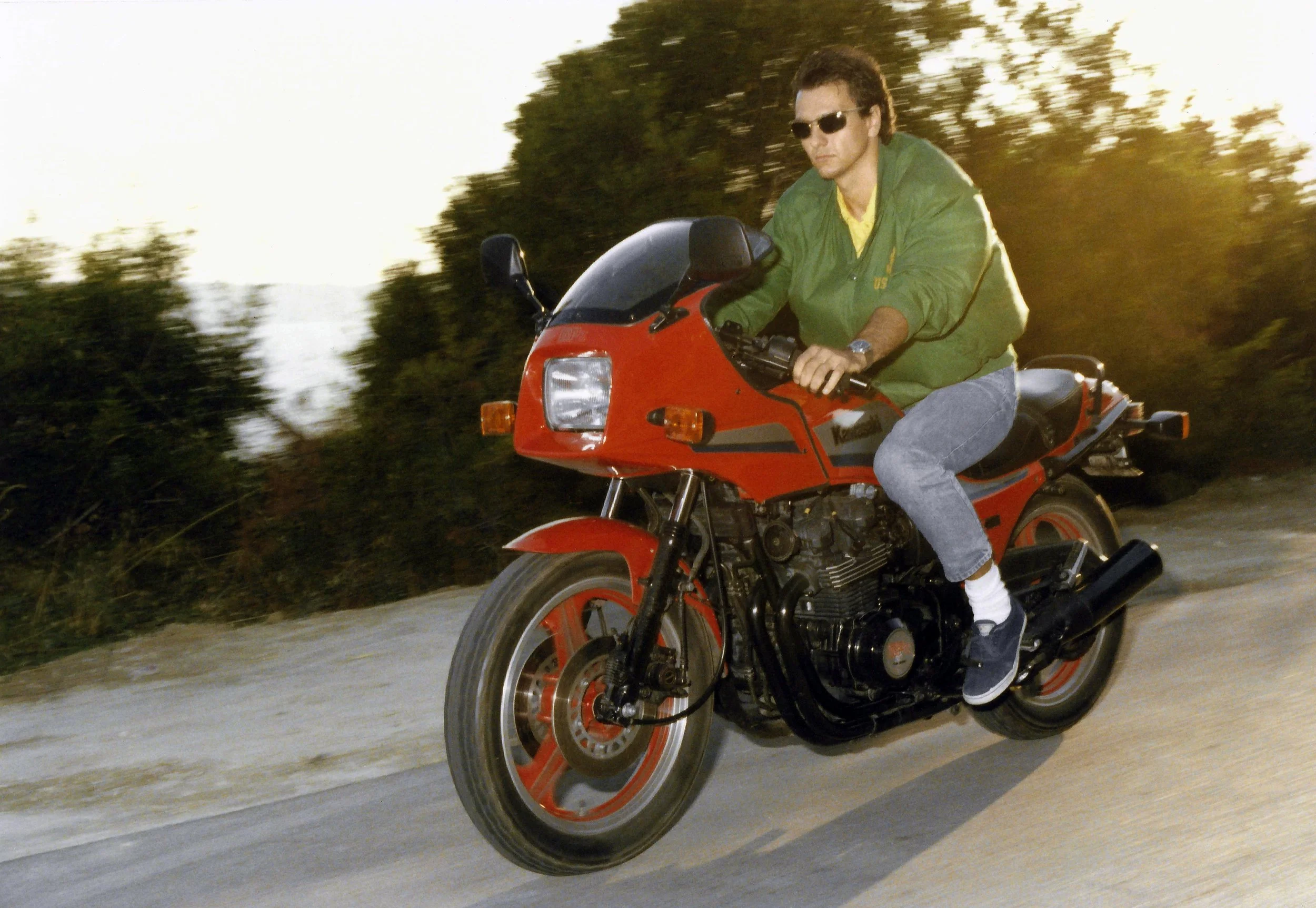 Adriatic coast, late 1980s. Kawasaki GPZ 750.