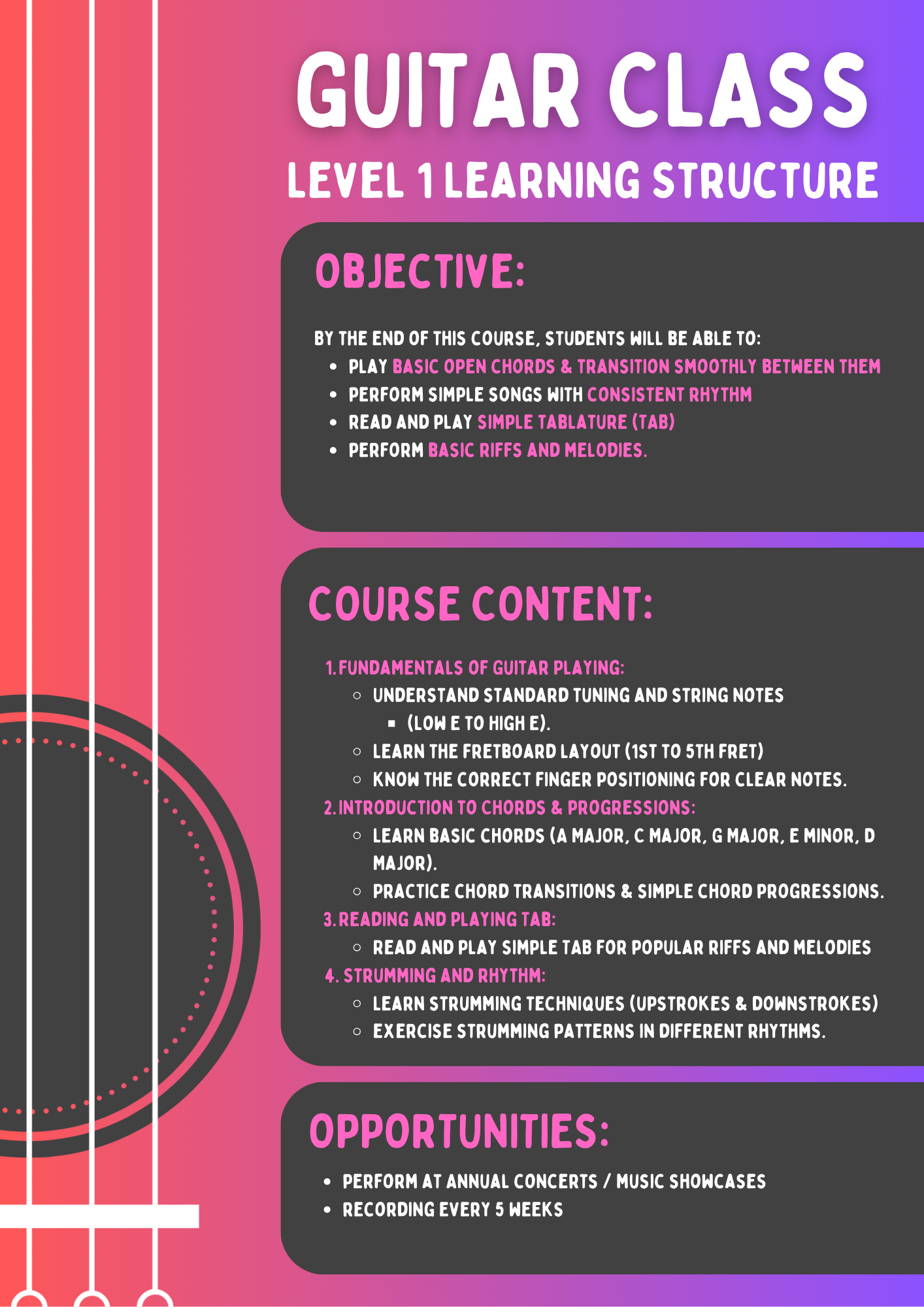 Guitar Class Content 1