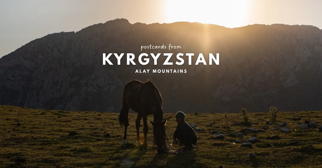 Postcards from Osh, Kyrgyzstan 🇰🇬 Raw, wild, beautiful. 

A real escape into nature, Osh is located in the south, right at the base of the Alay Mountains. We did a 5 day horse trek, up to Ak Tor Pass (3500m), and stayed with local yurt families alo