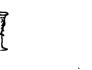 Schwarz-weiße Illustration eines Kerzenständers.