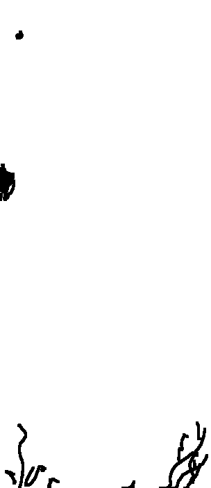 Das Bild zeigt eine einfache, schwarze Umrisszeichnung einer Katze, die aufrecht sitzt.