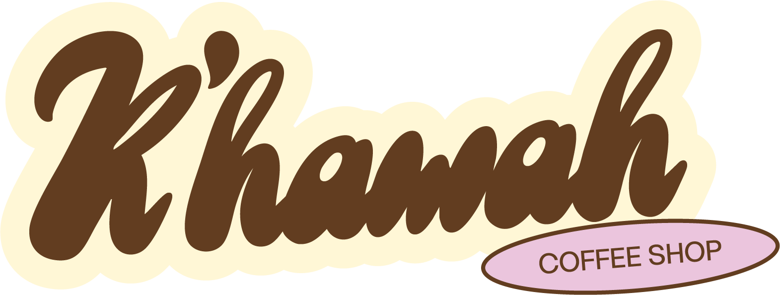 Logo "K'hawah coffee shop" en sticker