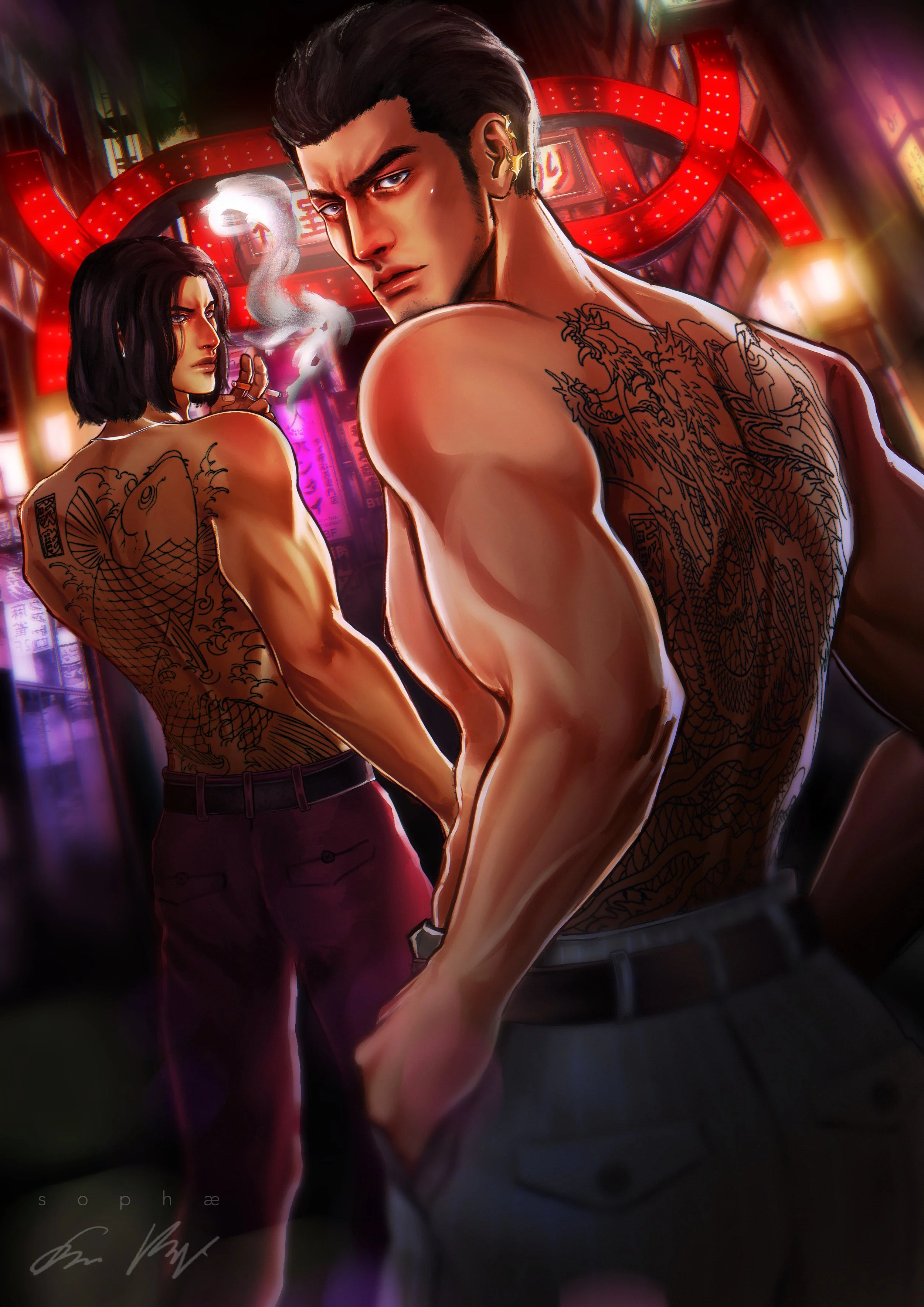 Akira Nishikiyama & Kiryu Kazuma (Yakuza 0) - The Dragon and the Koi