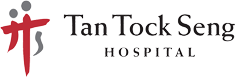Tan Tock Seng Hospital logo with red symbol and black text