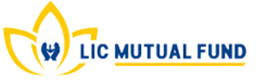 LIC Mutual Fund logo with a yellow flower and blue text
