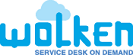 Wolten logo in blue text with a service desk icon