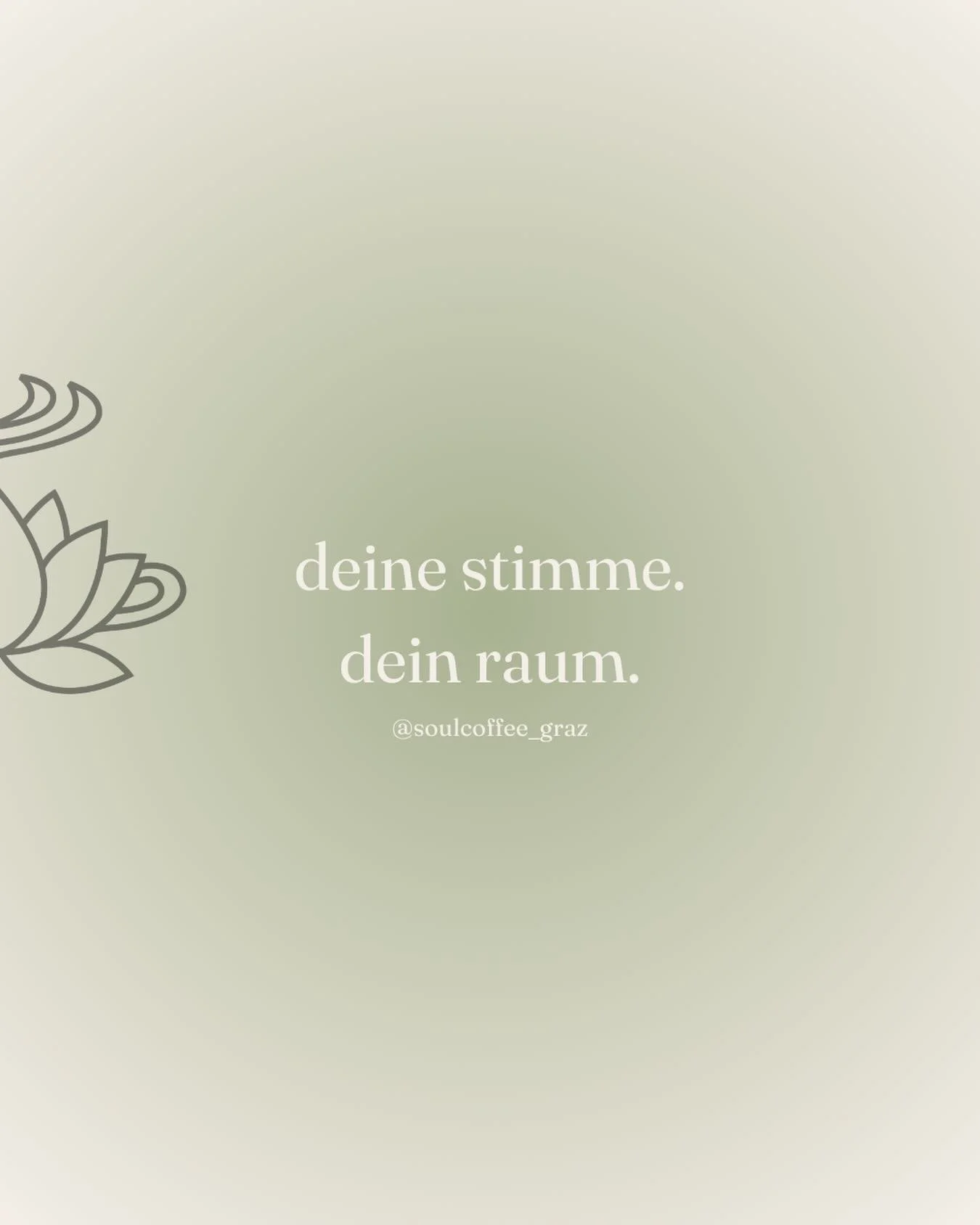 deine stimme. dein raum. ✨

soulcoffee ist mehr als nur ein ort f&uuml;r guten kaffee. es ist ein raum, der sich nach dir anf&uuml;hlt. ein platz, an dem du die welt kurz anhalten kannst.

wir sind gerade dabei, die letzten details zu planen und woll