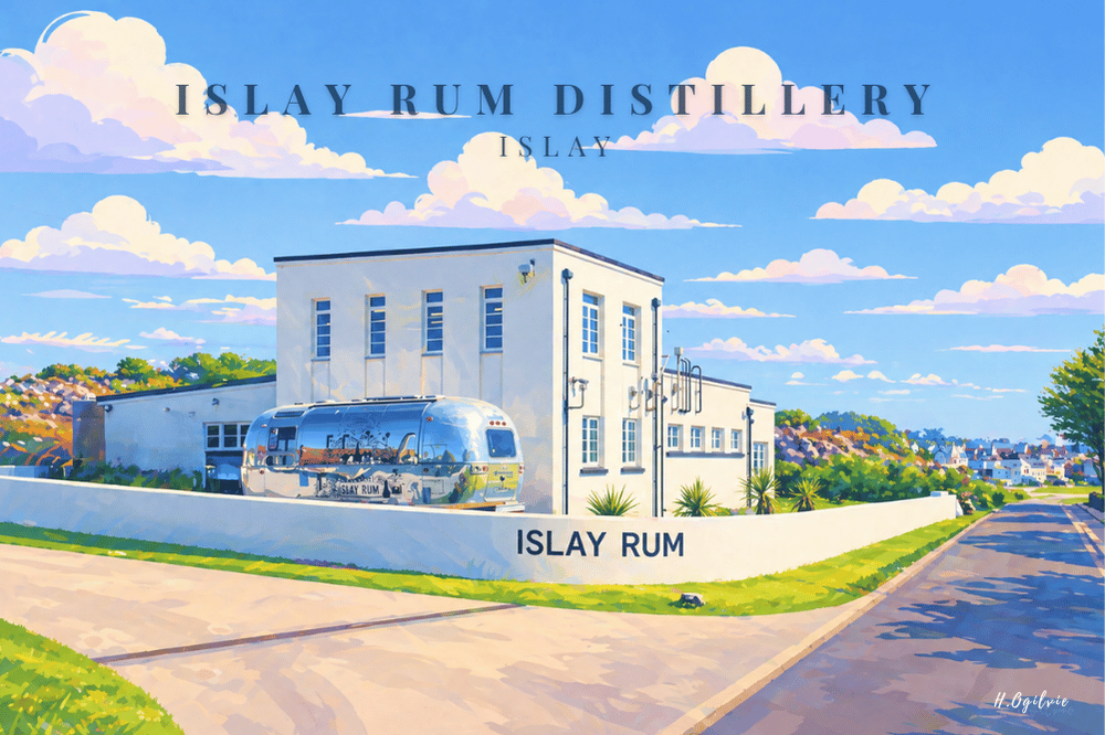 Digital Art by Heather Ogilvie Islay Rum Distillery