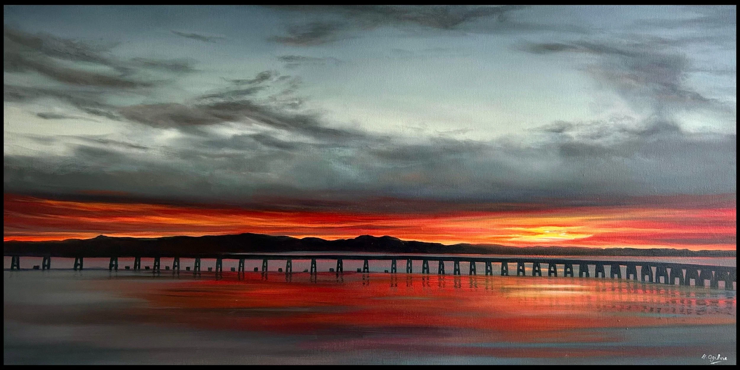 The Tay Railbridge at Sunset by Heather Ogilvie.jpg