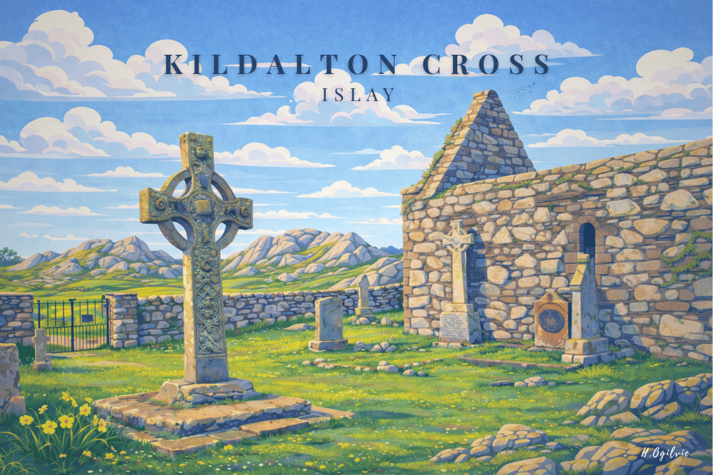Digital Art by Heather Ogilvie Kildalton Cross