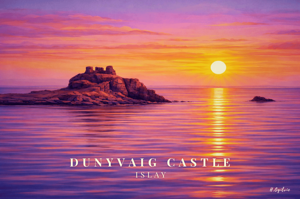 Digital Art by Heather Ogilvie Dunyvaig Castle