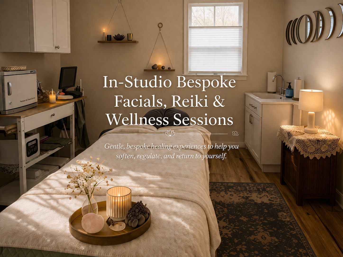 🌿 In-Studio Sessions: 
Bespoke healing experiences to help you soften, regulate, and return to yourself
