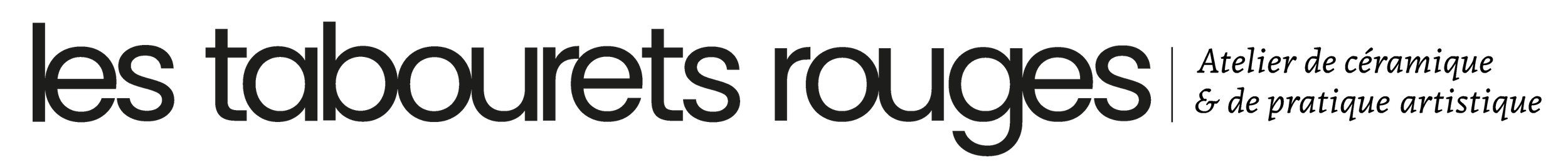 Image avec texte en français "les tabourets rouges"