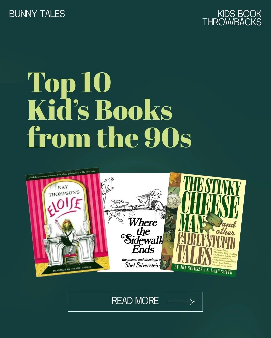 Millennials, this one&rsquo;s for you&hellip;

Bunny Tale&rsquo;s Top 10 Kids&rsquo; Books from the 90s are here for a full nostalgia trip.

Which title instantly takes you back to your childhood!?

#90sKids #BookThrowback #MillennialMemories #Childh