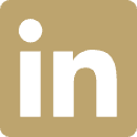 Logo von LinkedIn auf braunem Hintergrund. REM TRANSACTION GmbH