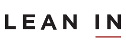Partial text reading 'LEAN IN' in black letters with a red line underneath.