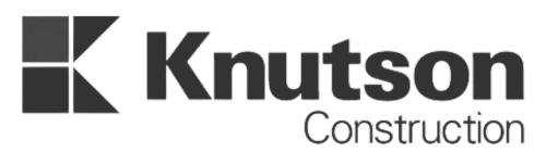 Logo for Knutson Construction with a stylized 'K' symbol and the company name.