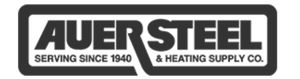 Logo of Auer Steel Company with text and graphic elements.