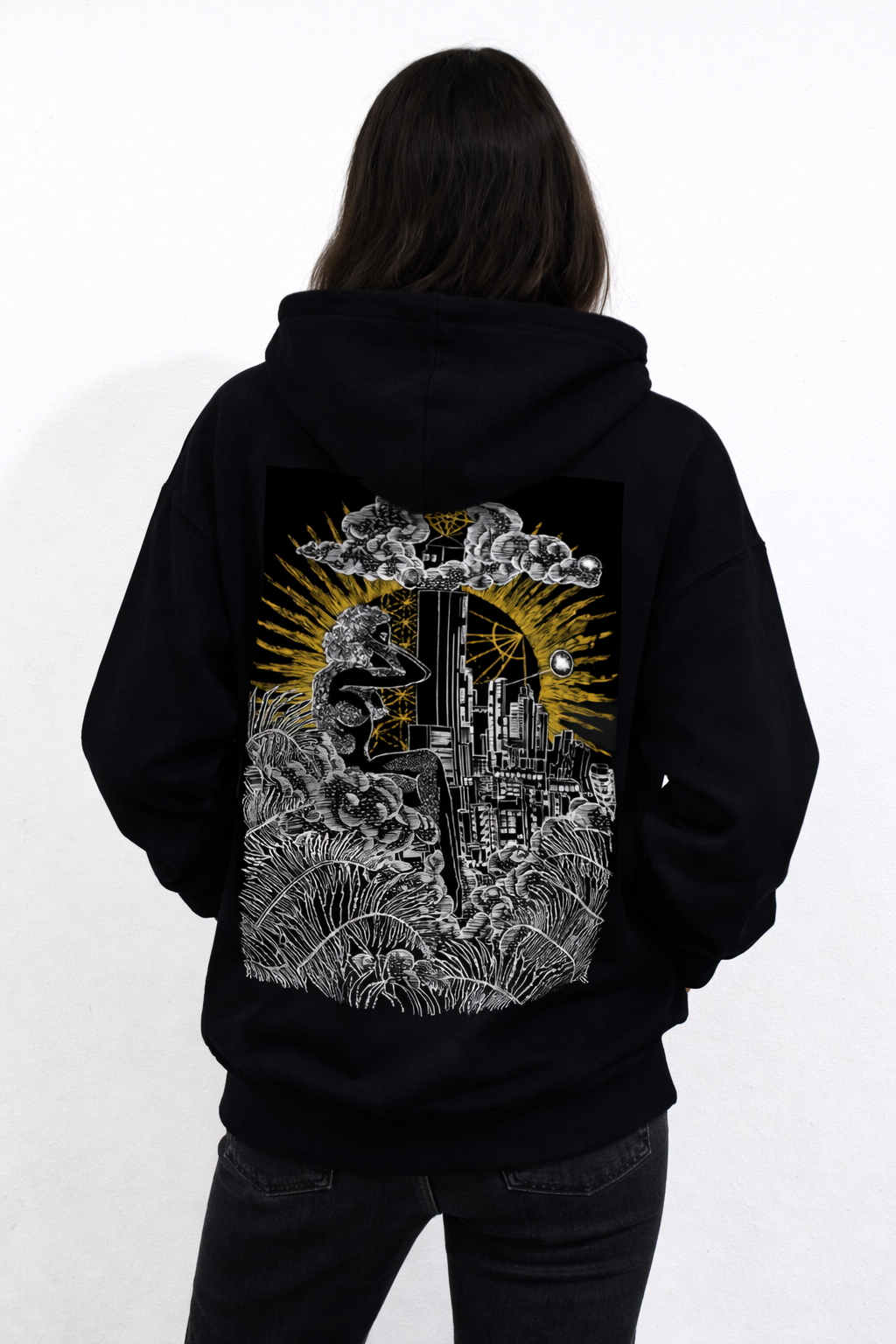 Hoodie "Lost Between Two Worlds" (heavyweight)