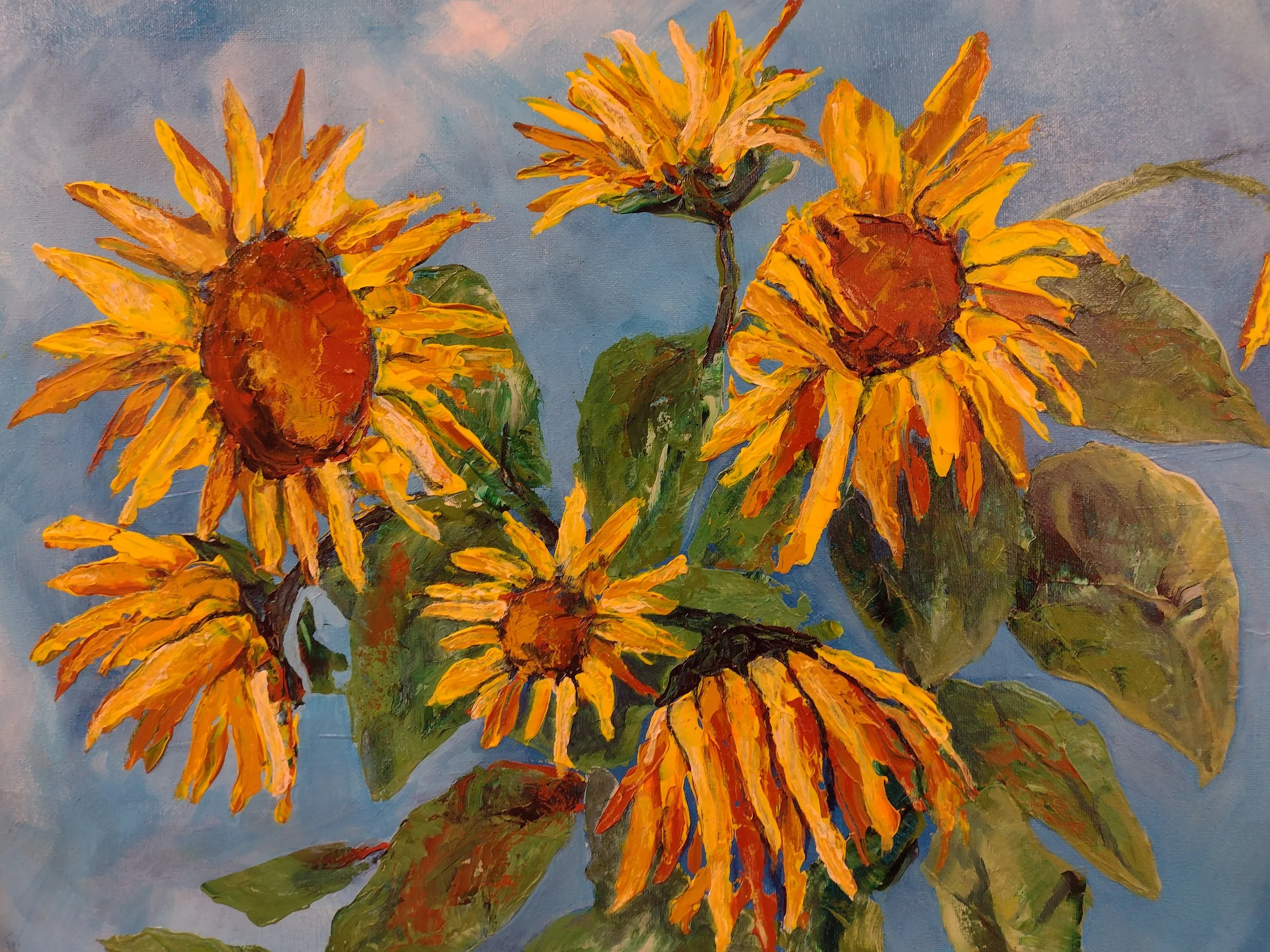 Palette Knife Painting Petals (and backgrounds) Acrylic painting class with Tanya - Jan 13 & 20 @ 1:30pm
