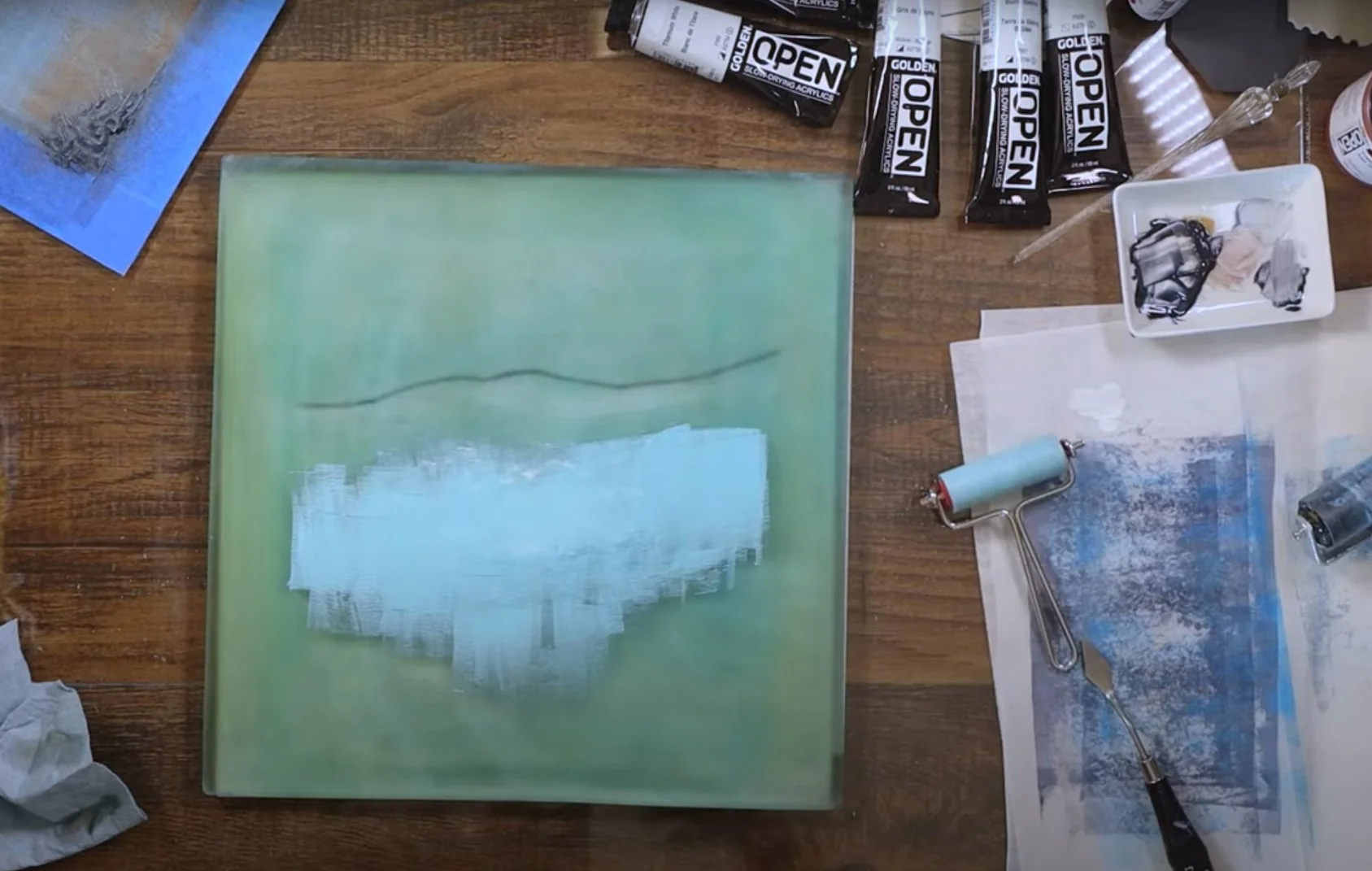 Gelli Plate Studio with Cath