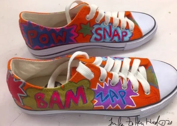 Comix Tennis Shoes by Linda Zolten Wood