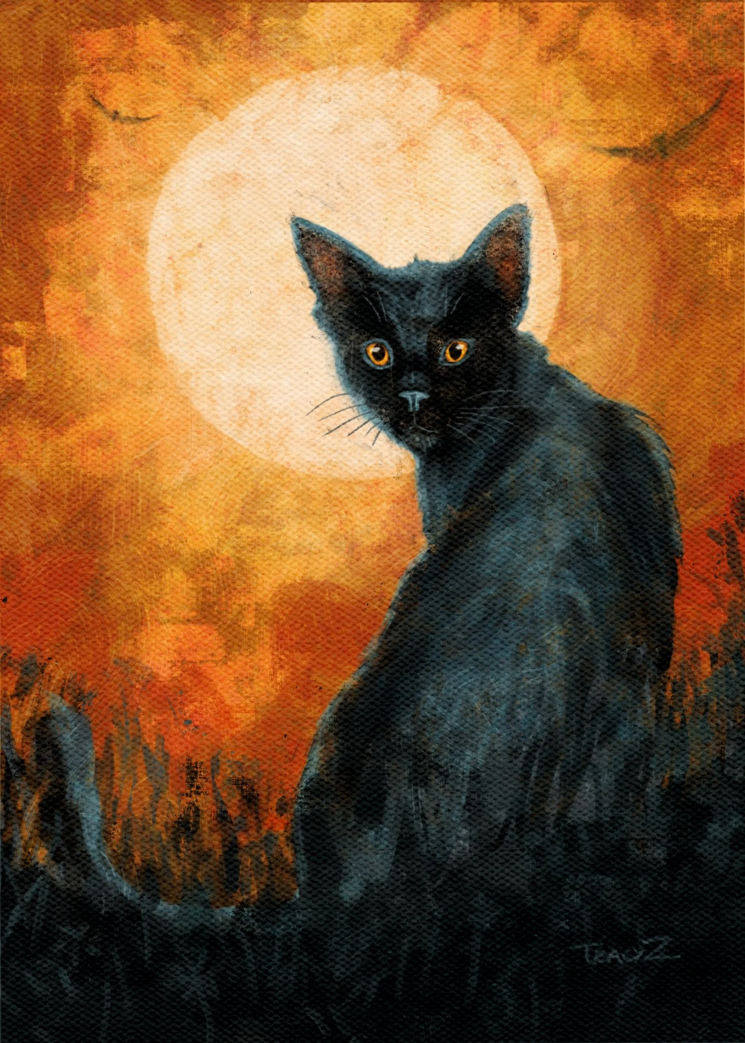 Harvest Moon Cat by Tracy Zakraysek