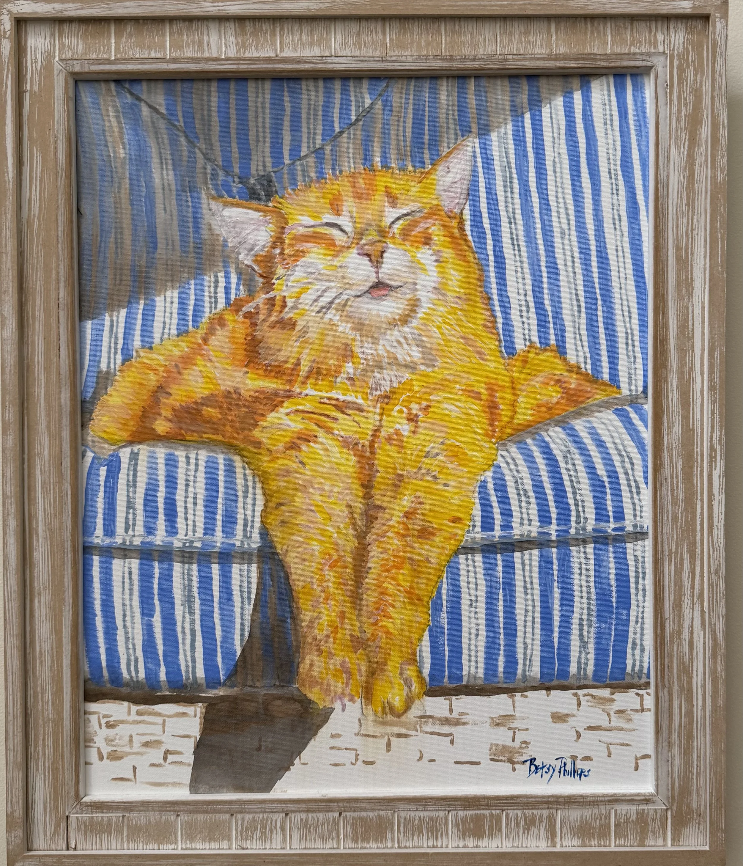 Sunny Porch Cat by Betsy Phillips