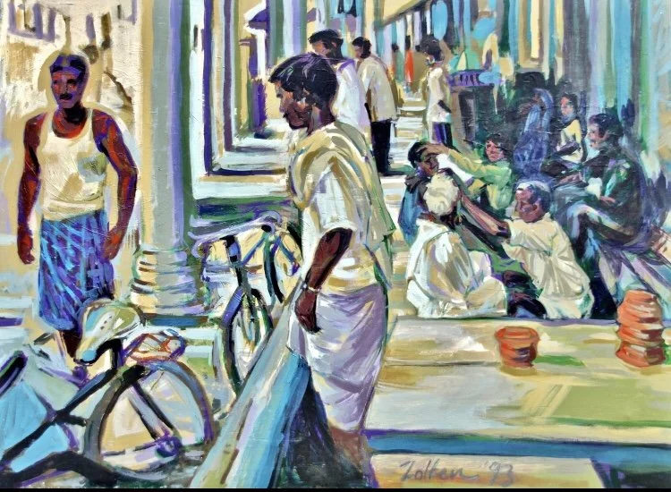 Open Air Market Print by Linda Zolten Wood