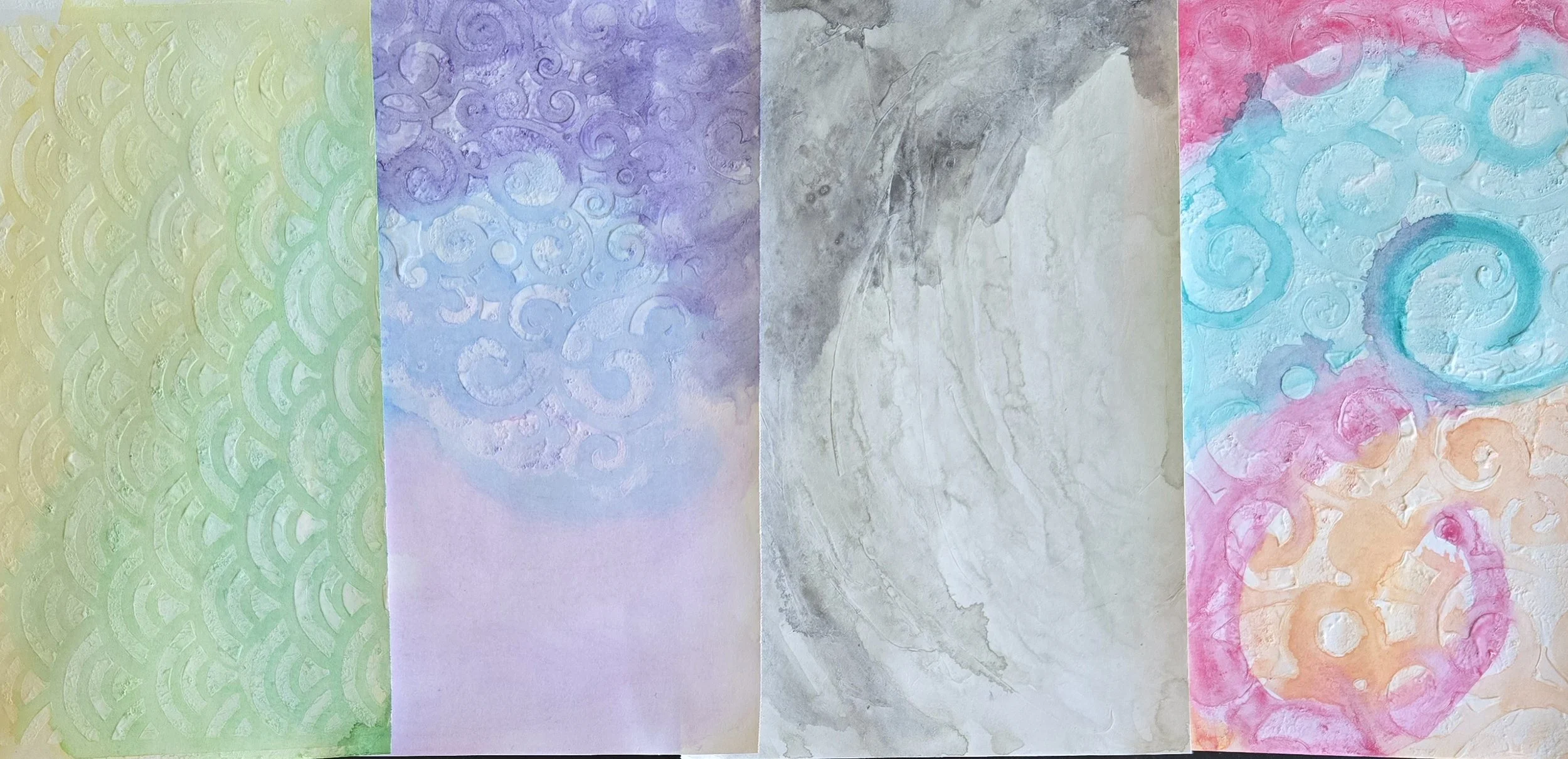 Gesso and Watercolor Backgrounds with Anna - May 15 @ 1-3pm