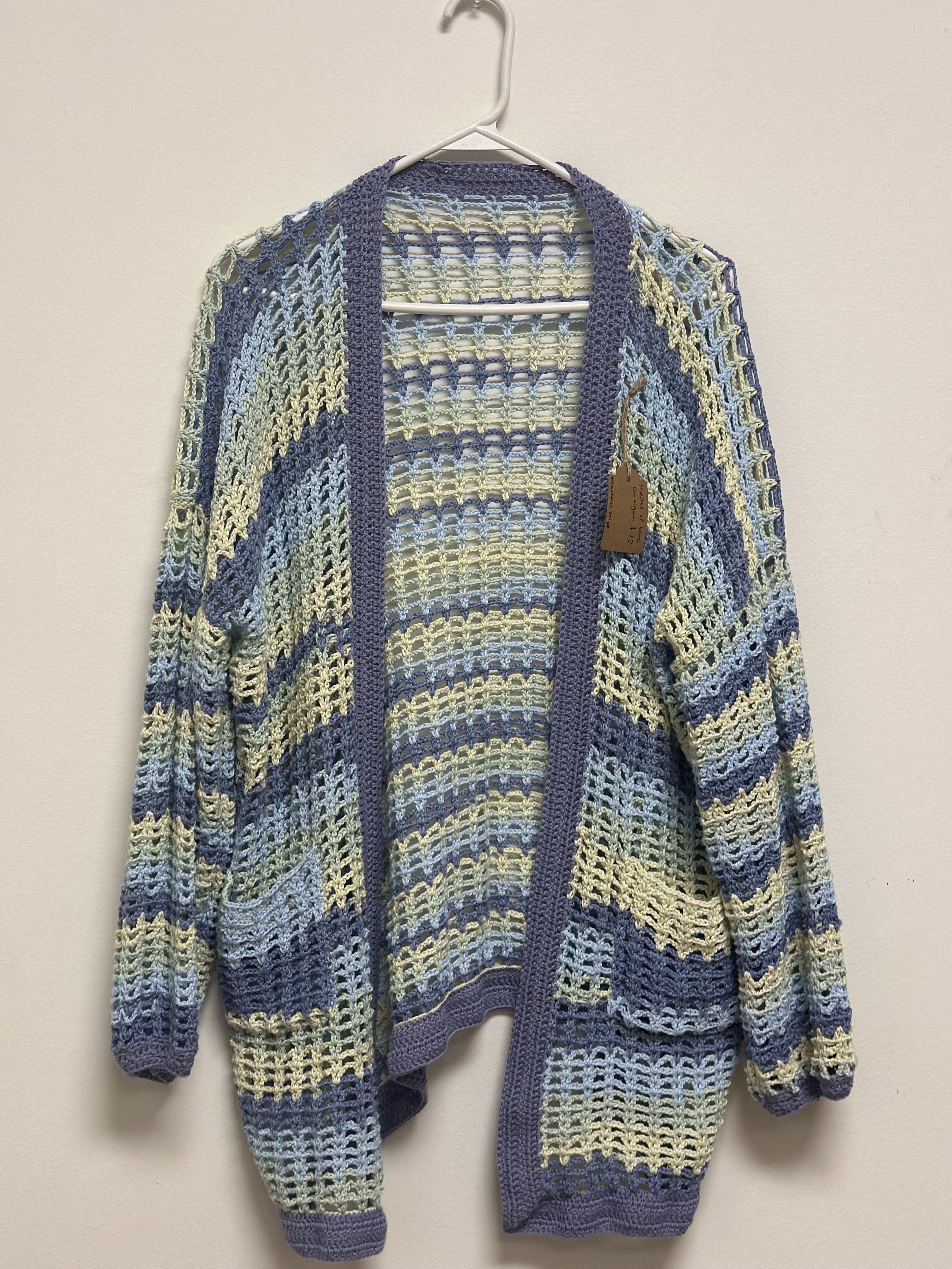 Handmade Lightweight Crochet Cardigan by Grace Klein