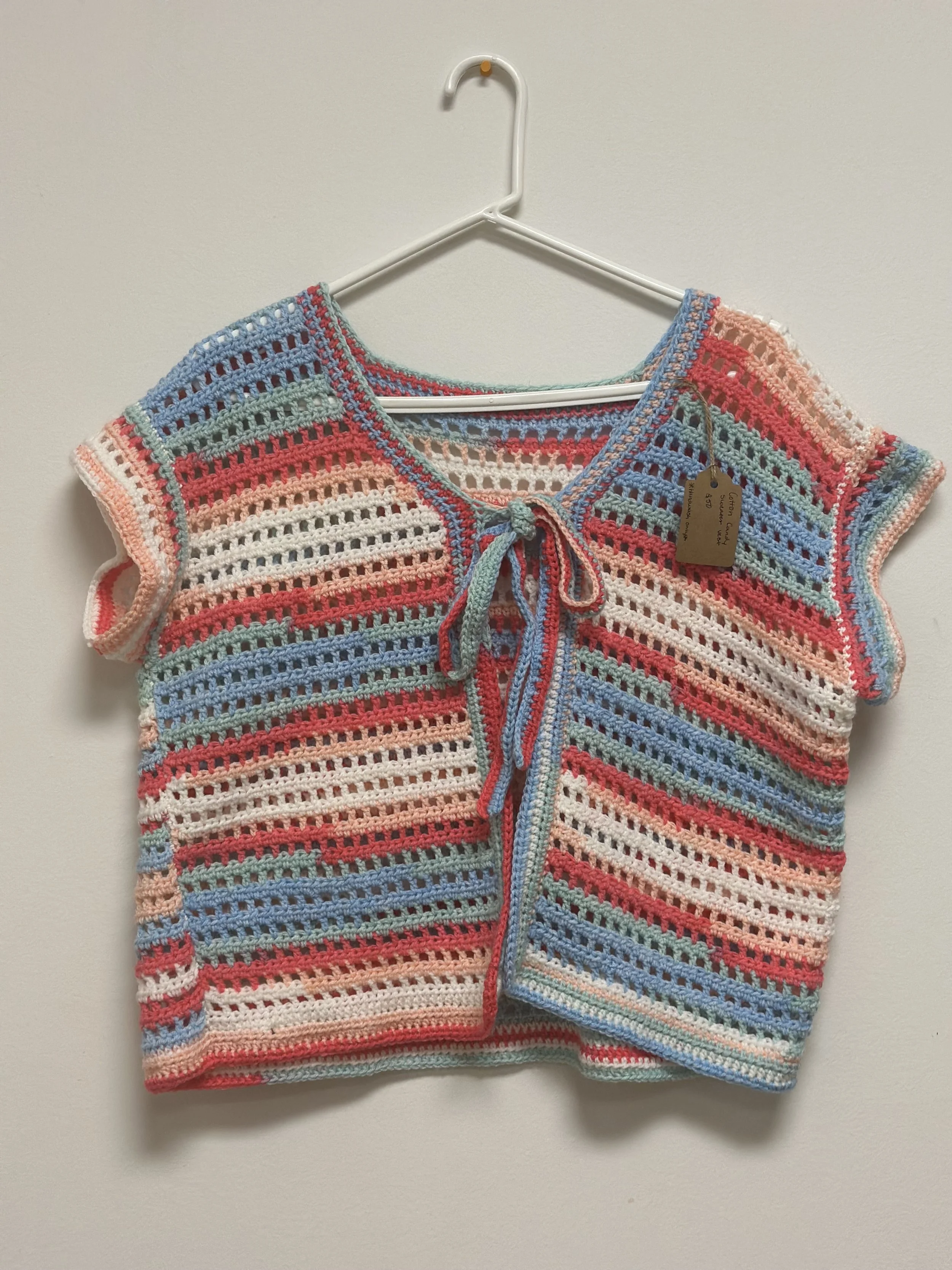 Crochet Cotton Candy Vest by Grace Klein