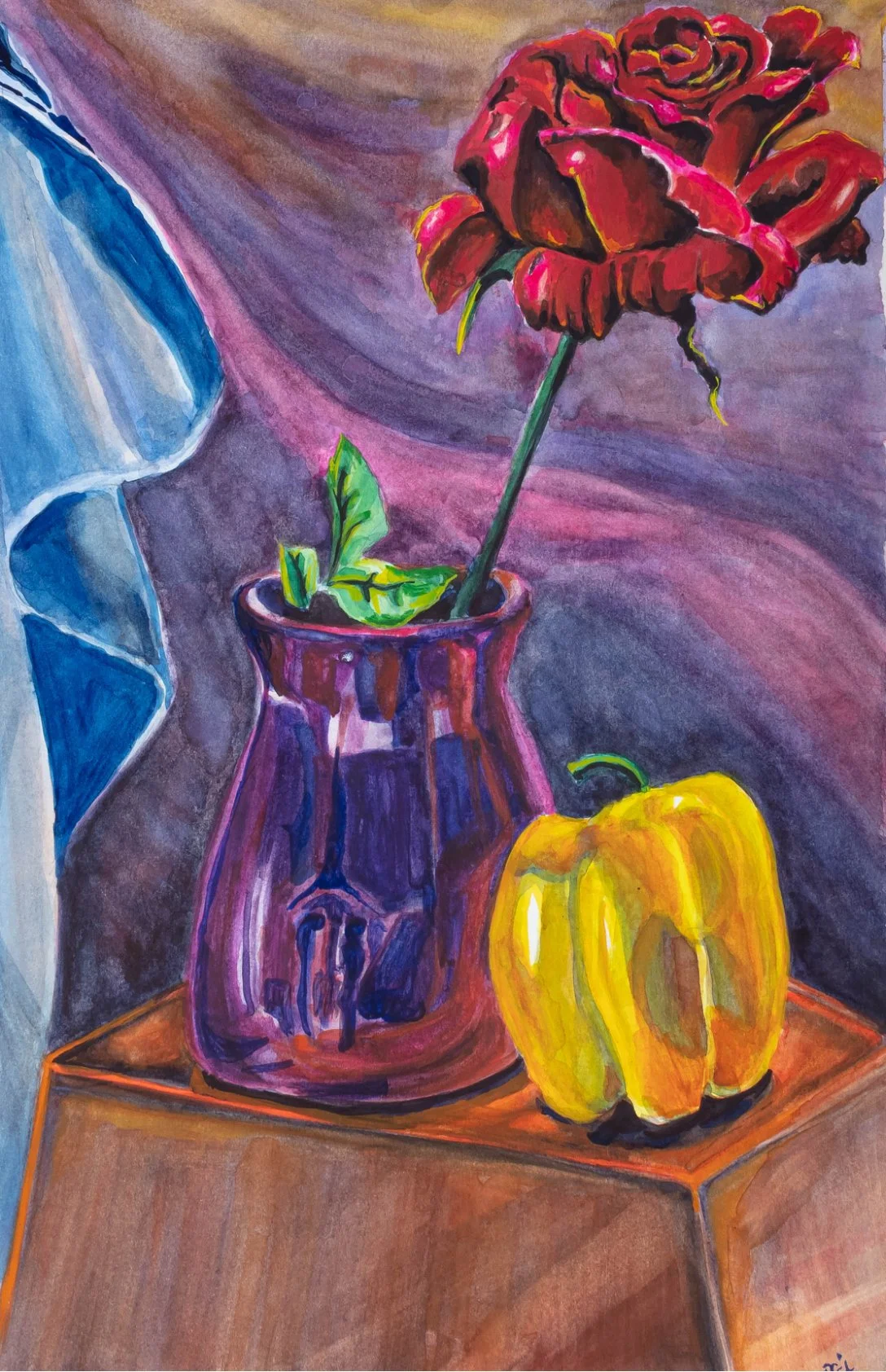 Rose, Pepper & Vase" by Darci Paulett