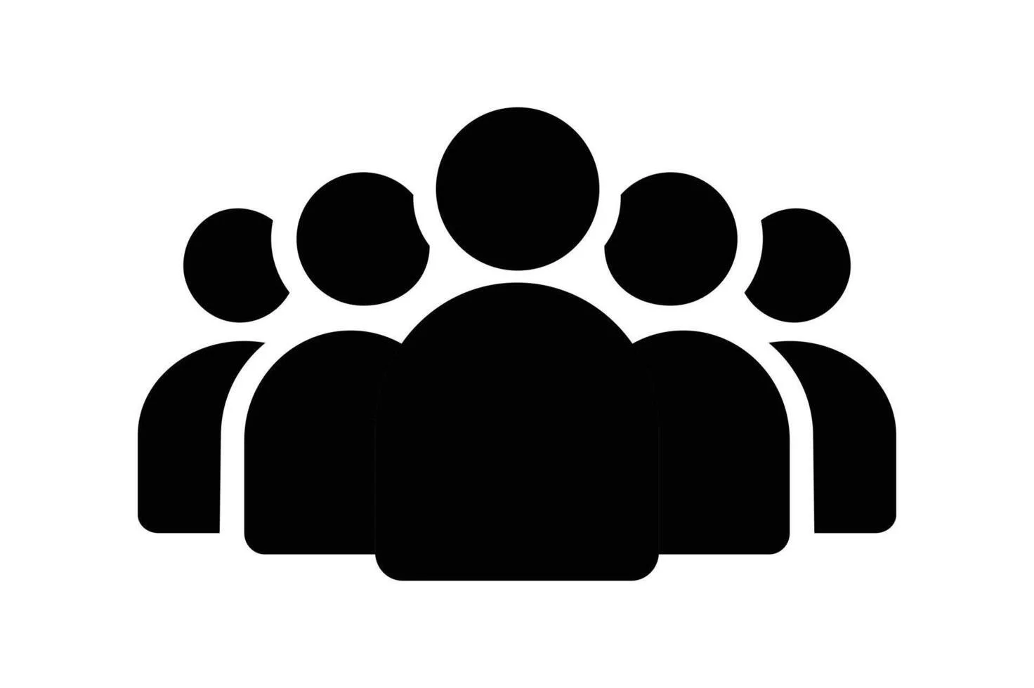 Silhouette of a group of people standing together