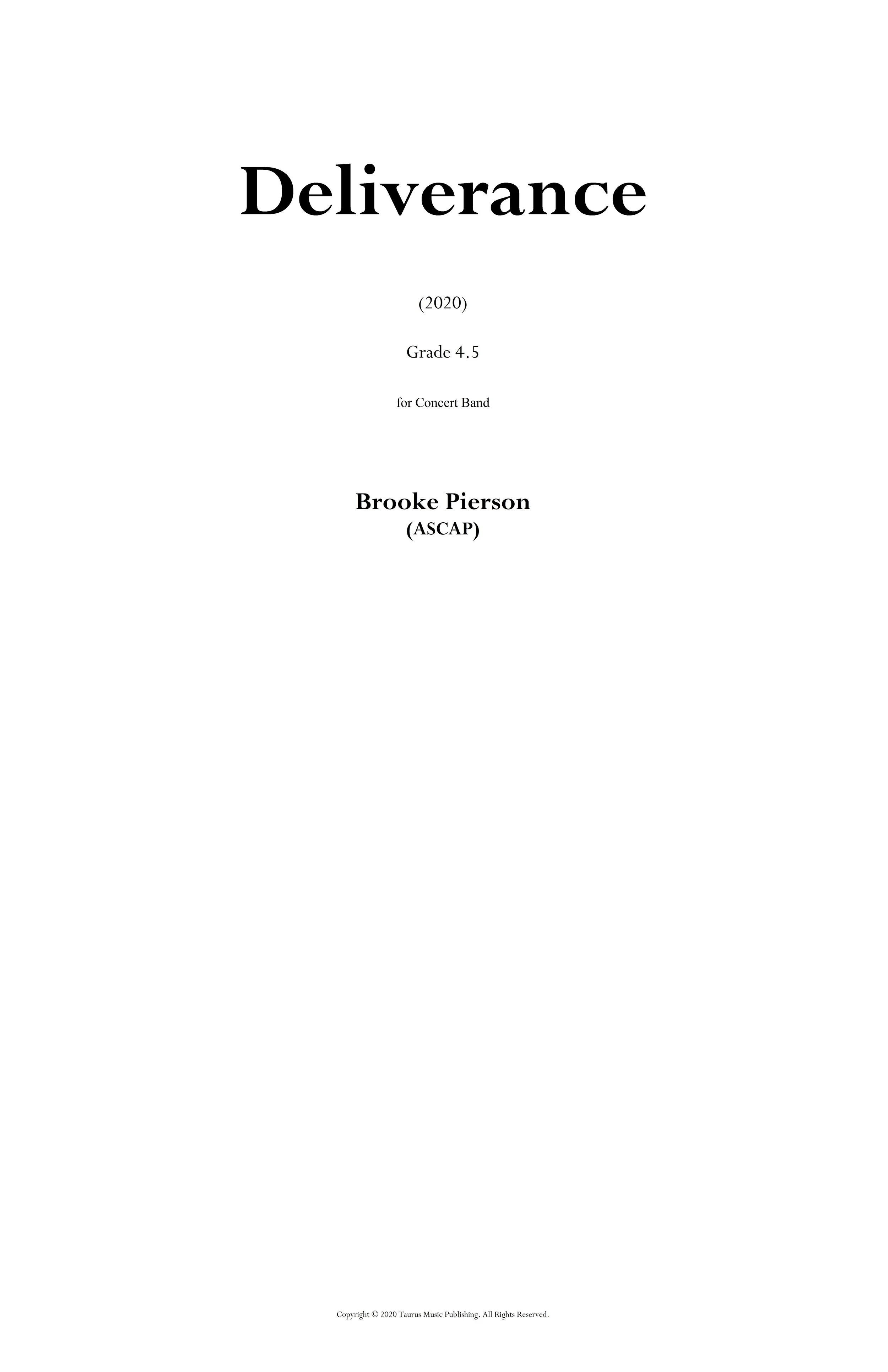 Deliverance - Concert Band