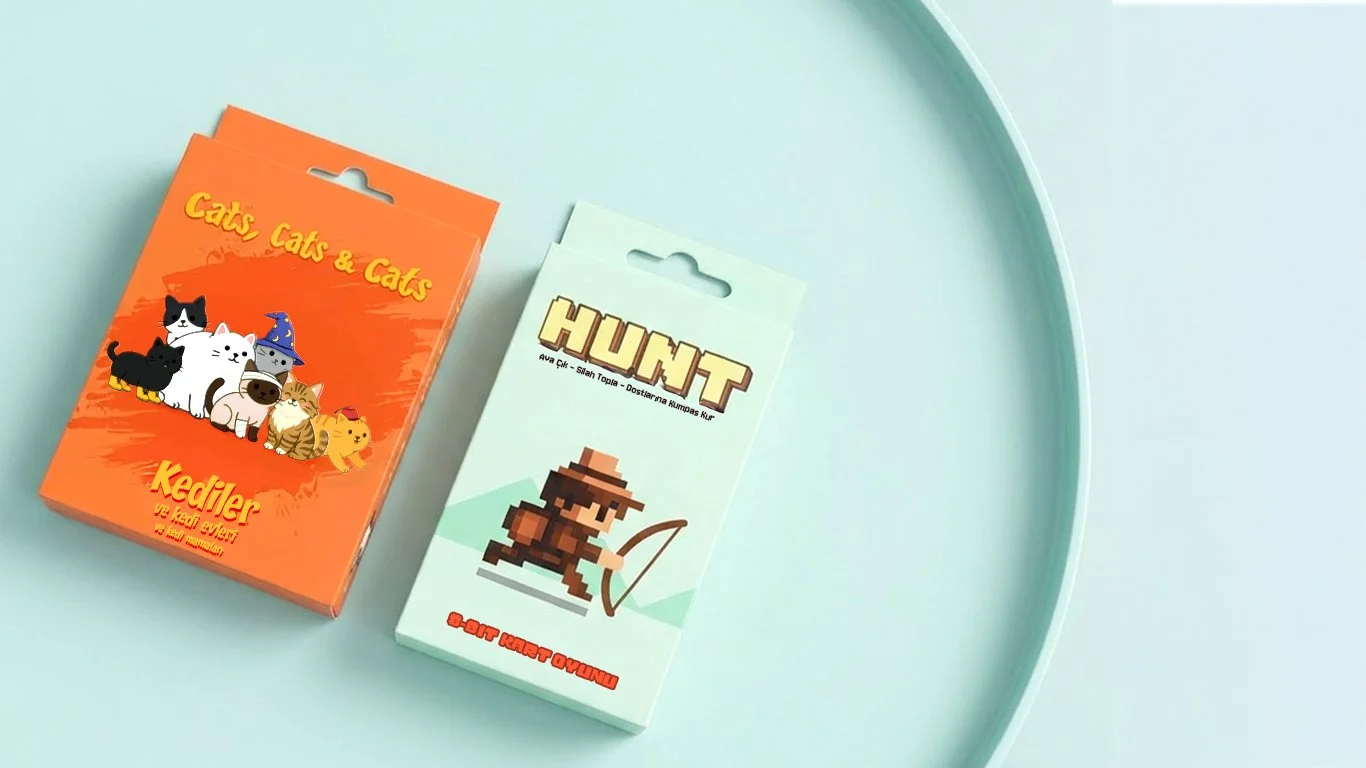 Hunt ve Cats Cats & Cats kart oyunu