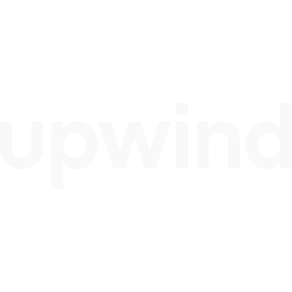 Upward logo with a stylized mountain or arrow icon above the word 'Upward' in bold white letters on a black background.
