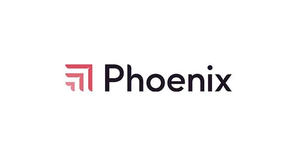 Phoenix logo with stylized red wing design next to the word "Phoenix" in black text.